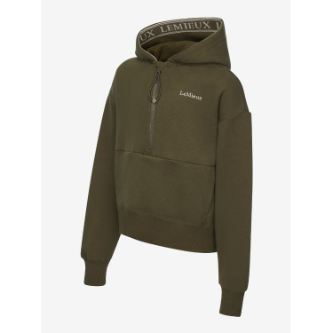 Moletom com capuz LeMieux meio zíper Esme Young Rider Hettie Alpino Castanho Moletom com capuz LeMieux meio zíper Esme Young Rider Hettie Alpino Castanho