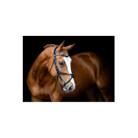 Bridão Montar Lyon 8-Fig couro curtido Preto