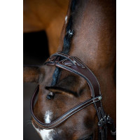 Bridão Montar Monarch couro curtido de forma orgânica Castanho