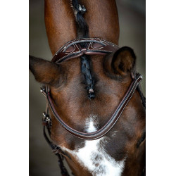 Bridão Montar Monarch couro curtido de forma orgânica Castanho Bridão Montar Monarch couro curtido de forma orgânica Castanho