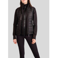 Colete acolchoado sem mangas Montar Emma feminino Preto