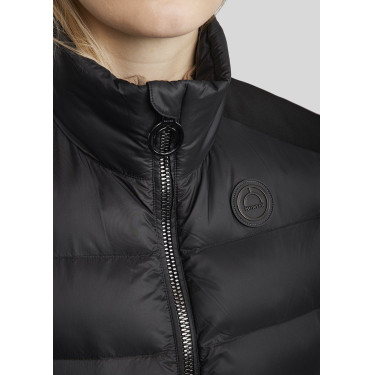 Colete acolchoado sem mangas Montar MoAthena refinado feminino Colete acolchoado sem mangas Montar MoAthena refinado feminino