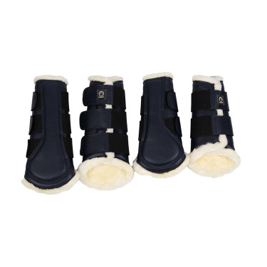 Guizeiras Montar em couro PU por 4 Marinho Azul-marinho