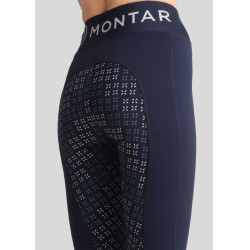 Legging Montar Selena logo full grip feminino Marinho Azul-marinho