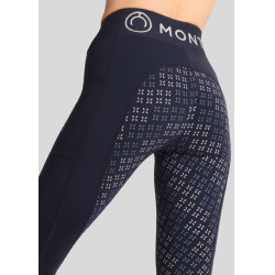 Legging Montar Selena logo full grip feminino Marinho Azul-marinho