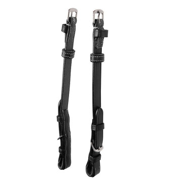 Montante Montar couro liso preto creme Montante Montar couro liso preto creme