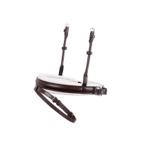 Muserola combinada Montar contorno contrastante couro ECO Castanho Muserola combinada Montar contorno contrastante couro ECO Castanho