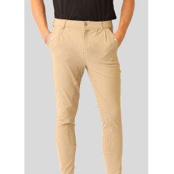 Calça de montaria Gary masculina full grip Bege