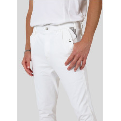 Calça de montaria Gary masculina full grip Branco