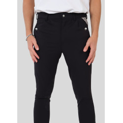Calça de Montar Gary homem grip nos joelhos Preto