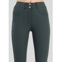 Calça de Montaria Megan cintura alta feminina full grip Vol 2 Verde garrafa
