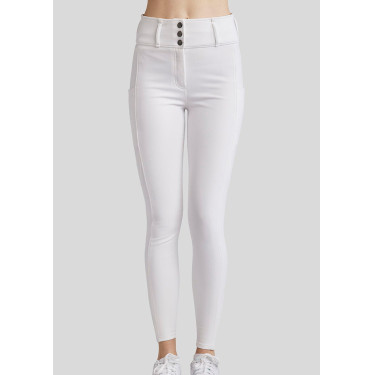 Calça Montar MoAmélia Softshell full grip feminina Branco Calça Montar MoAmélia Softshell full grip feminina Branco