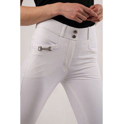 Calça de Montar Molly Yati feminina cintura alta full grip Branco Calça de Montar Molly Yati feminina cintura alta full grip Branco