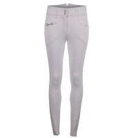 Calça de Montar Molly Yati feminina cintura alta full grip Branco