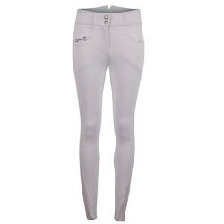 Calça de Montar Molly Yati feminina cintura alta full grip Branco Calça de Montar Molly Yati feminina cintura alta full grip Branco