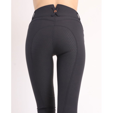 Calça de Montar Molly Yati feminina cintura alta full grip Marinho / ouro rosa Azul-marinho