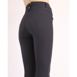 Calça de Montar Molly Yati feminina cintura alta full grip Marinho / ouro rosa Azul-marinho