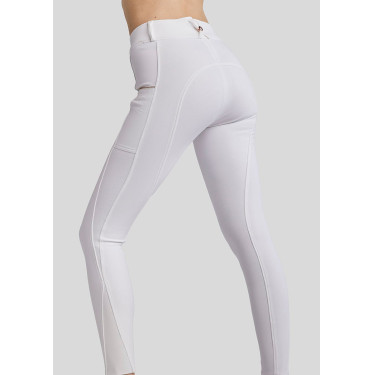 Calça de Montar MoMaddie full grip feminina Branco / ouro rosa Calça de Montar MoMaddie full grip feminina Branco / ouro rosa