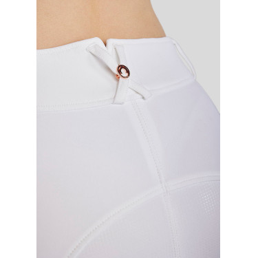 Calça de Montar MoMaddie full grip feminina Branco / ouro rosa Calça de Montar MoMaddie full grip feminina Branco / ouro rosa
