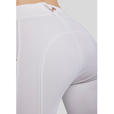 Calça de Montar MoMaddie full grip feminina Branco / ouro rosa Calça de Montar MoMaddie full grip feminina Branco / ouro rosa