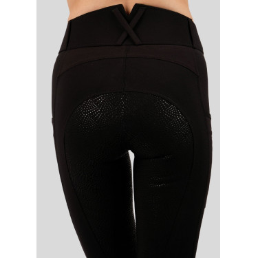 Calça Montar Rebel cintura alta full grip feminina Preto Calça Montar Rebel cintura alta full grip feminina Preto
