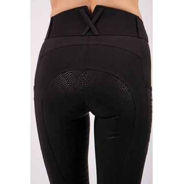 Calça Montar Rebel cintura alta full grip feminina Preto Calça Montar Rebel cintura alta full grip feminina Preto
