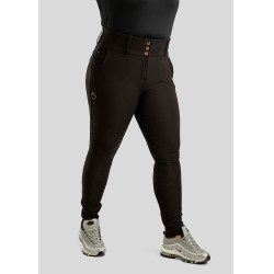 Calça de montaria cintura alta Briella crystal Rose gold Curve full grip feminina Preto Calça de montaria cintura alta Briella crystal Rose gold Curve full grip feminina Preto