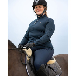 Calça de montaria cintura alta Briella crystal Rose gold Curve full grip feminina Marinho Azul-marinho Calça de montaria cintura alta Briella crystal Rose gold Curve full grip feminina Marinho Azul-marinho