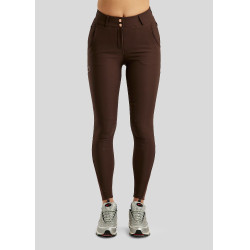 Calça de montaria cintura alta Briella crystal Rose gold Curve full grip feminina Castanho Calça de montaria cintura alta Briella crystal Rose gold Curve full grip feminina Castanho