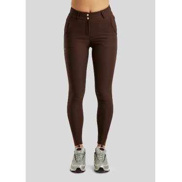 Calça de montaria cintura alta Briella crystal Rose gold Curve full grip feminina Castanho Calça de montaria cintura alta Briella crystal Rose gold Curve full grip feminina Castanho