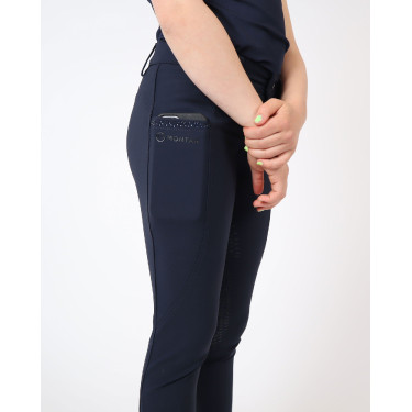 Calça de Montar Yati Crystal Júnior full grip Marinho Azul-marinho Calça de Montar Yati Crystal Júnior full grip Marinho Azul-marinho