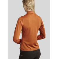 Polo de treino Montar MoEverline de manga comprida feminino Bronze Castanho Polo de treino Montar MoEverline de manga comprida feminino Bronze Castanho