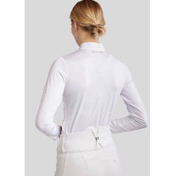 Polo de competição Montar MoRosie de manga comprida para mulher Branco Polo de competição Montar MoRosie de manga comprida para mulher Branco