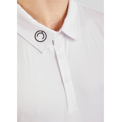 Polo de competição Montar MoWill mangas compridas feminino Branco Polo de competição Montar MoWill mangas compridas feminino Branco
