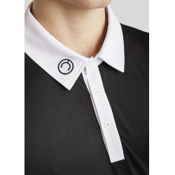 Polo de competição Montar MoWill mangas compridas feminino Preto