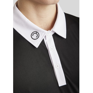 Polo de competição Montar MoWill mangas compridas feminino Preto
