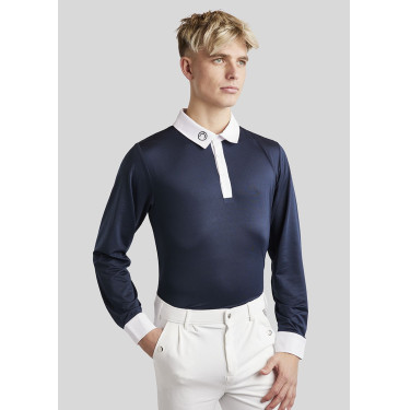 Polo de competição Montar MoWill mangas compridas feminino Marinho escuro Azul