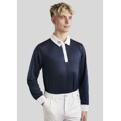 Polo de competição Montar MoWill mangas compridas feminino Marinho escuro Azul