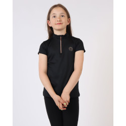 Polo Montar Everly infantil de mangas curtas rosa dourado Polo Montar Everly infantil de mangas curtas rosa dourado