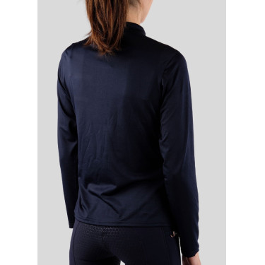 Polo de Equitação Everly Mon Tech feminino de mangas compridas rose gold Marinho Azul-marinho Polo de Equitação Everly Mon Tech feminino de mangas compridas rose gold Marinho Azul-marinho