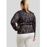 Polo Montar Haily Bridle mangas compridas Curve mulher Marinho Azul-marinho