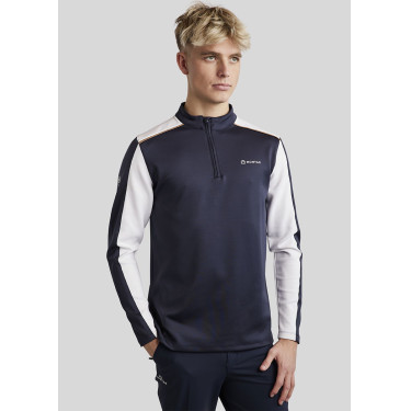 Polo de Equitação MoPhil de mangas compridas para homem Marinho escuro Azul