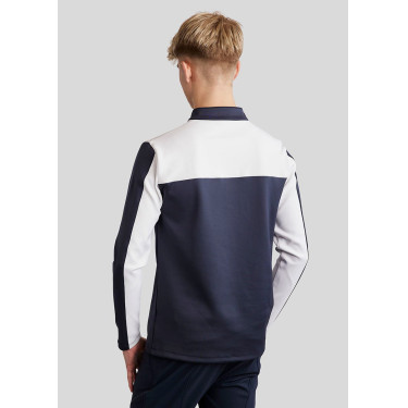Polo de Equitação MoPhil de mangas compridas para homem Marinho escuro Azul