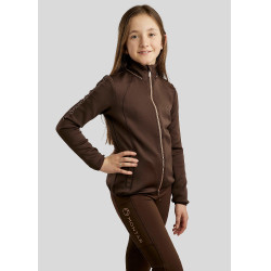 Moletom com zíper Montar MoFlora crystal rose gold infantil