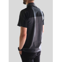 Camiseta de treino Montar mangas curtas masculino Cinzento