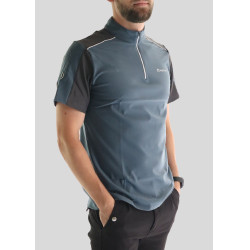 Camiseta de treino Montar mangas curtas masculino Castanho