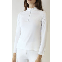 Camiseta de manga comprida feminina Montar MoMaja Branco Camiseta de manga comprida feminina Montar MoMaja Branco