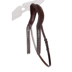 Cabeçada Montar adaptada couro curtido preto/creme Castanho