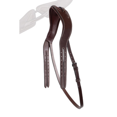 Cabeçada Montar adaptada couro curtido preto/creme Castanho