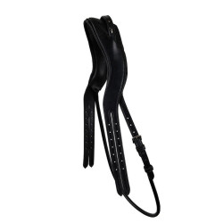 Testeira Montar adaptada couro curtido com jugular redonda Preto